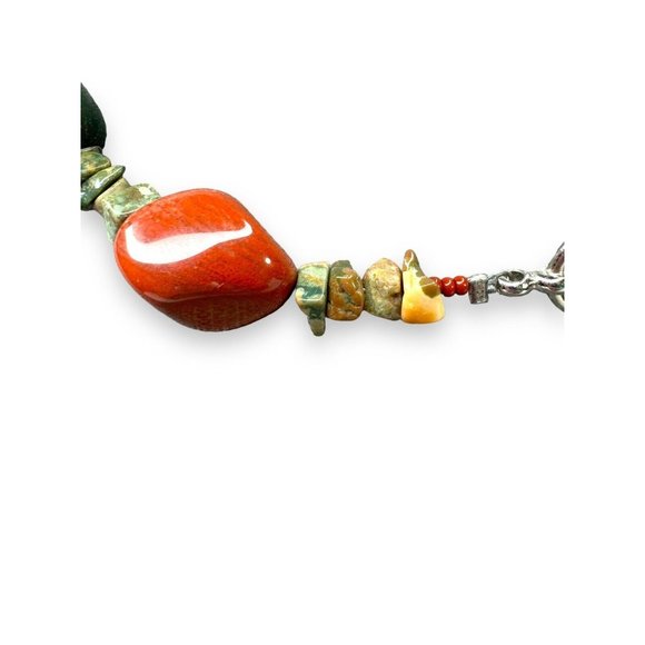 Genuine Stone Red Jasper Agate 20.5” Toggle Clasp - Picture 10 of 11